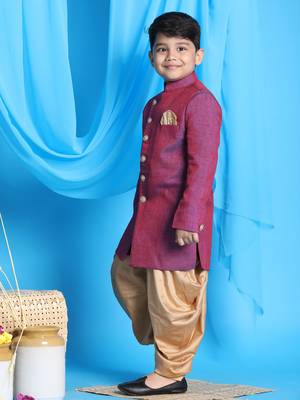 purple and rose gold sherwani set 2