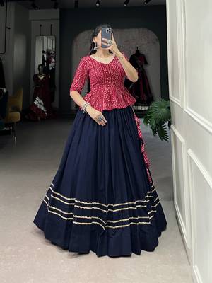 Women's Western Crop Top Lehenga  1