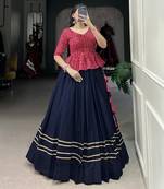 Women's Western Crop Top Lehenga 