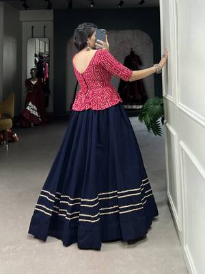 Women's Western Crop Top Lehenga  2