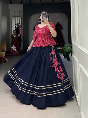 Women's Western Crop Top Lehenga  4