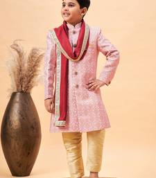 Vastramay boys' pink sherwani set