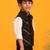 Vastramay boys' black nehru jacket