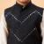 Vastramay boys' cream and black jacket, kurta and pyjama set