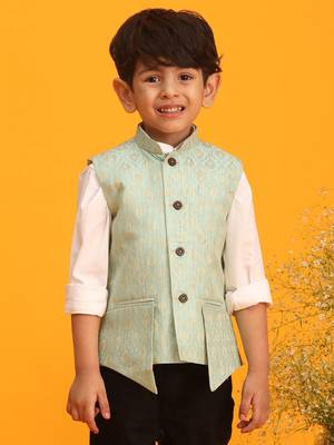 green nehru jacket 1