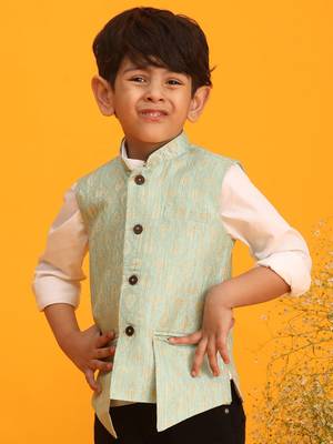 green nehru jacket 2