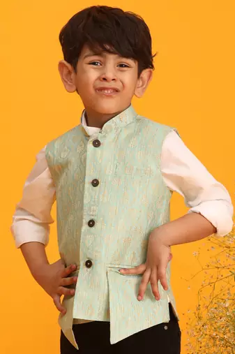 green nehru jacket