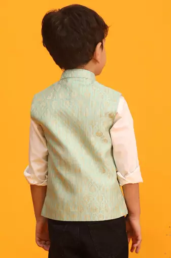 green nehru jacket