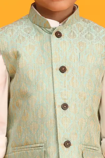 green nehru jacket