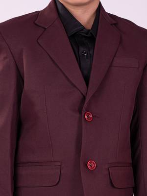 black and maroon shirt blazer waist coat and pant 4