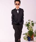 boys' black shirt blazer and pant