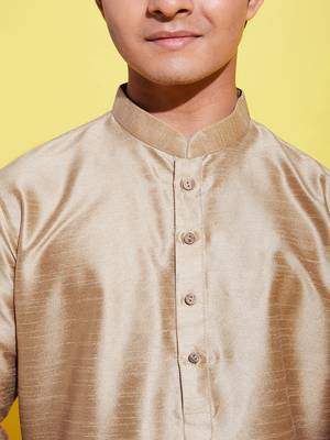  rose gold silk blend kurta pyjama set 4