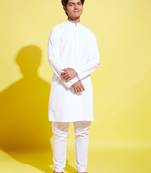  white pure cotton kurta pyjama set