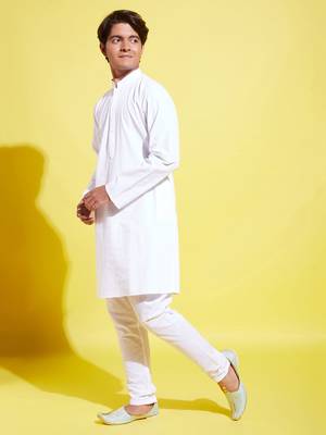  white pure cotton kurta pyjama set 2