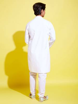  white pure cotton kurta pyjama set 3