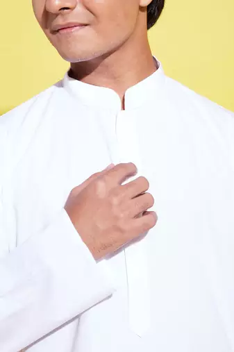  white pure cotton kurta pyjama set