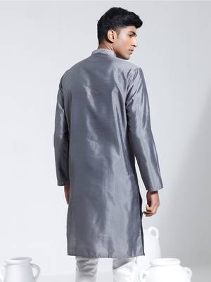  gray silk blend kurta 3