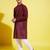Vastramay yuva boys' garnet maroon and white pure cotton kurta pyjama set
