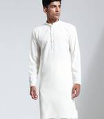  men's cream crepe kurta