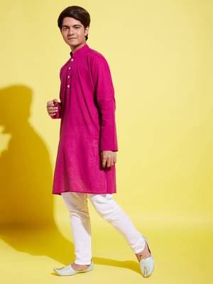  purple and white pure cotton kurta pyjama set 2