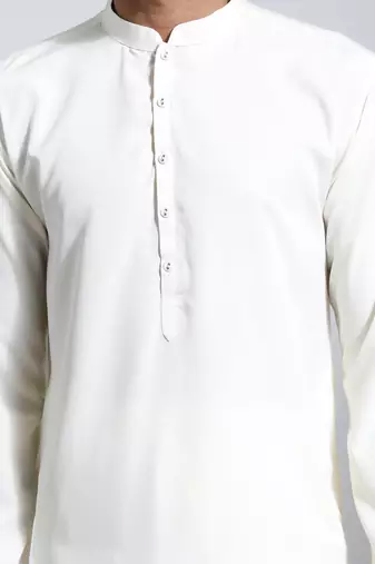  men's cream crepe kurta