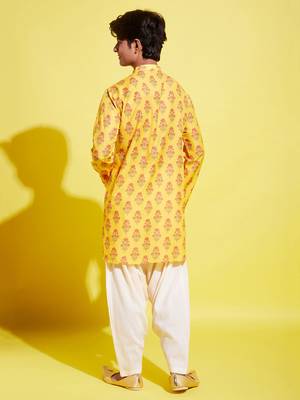  multicolor-base-mustard and cream kurta patiala set 3