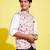 Vastramay yuva boys' multicolor-base-pink nehru jacket