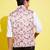 Vastramay yuva boys' multicolor-base-pink nehru jacket