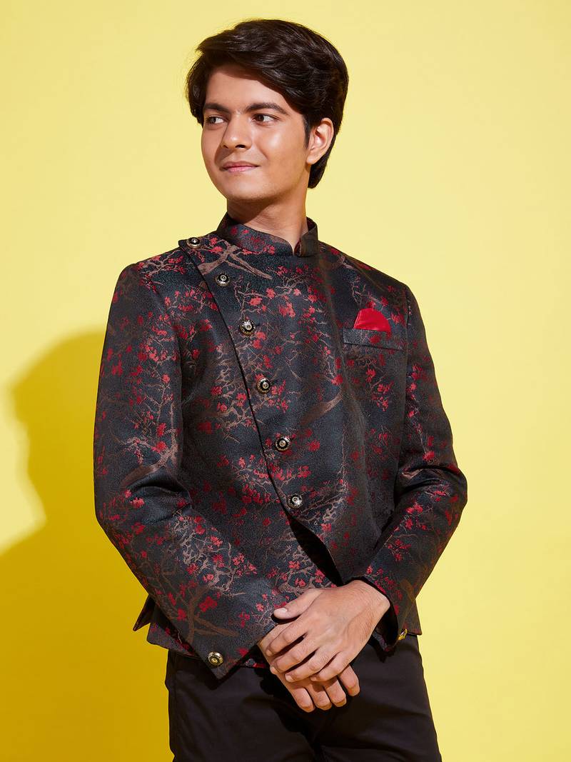 Vastramay yuva boys' maroon jodhpuri