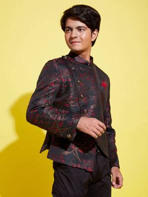 Vastramay yuva boys' maroon jodhpuri 2