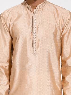  cream silk blend kurta pyjama set 4