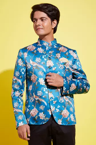 Vastramay yuva boys' turquoise jodhpuri