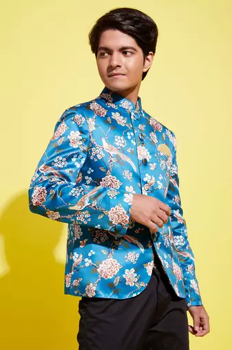 Vastramay yuva boys' turquoise jodhpuri