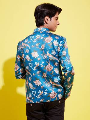 Vastramay yuva boys' turquoise jodhpuri 3