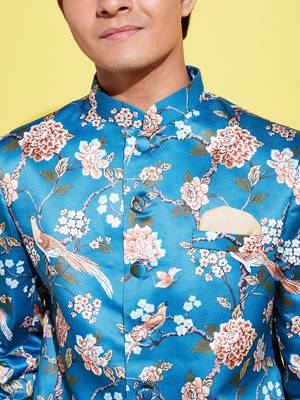 Vastramay yuva boys' turquoise jodhpuri 4