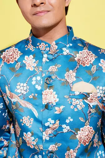 Vastramay yuva boys' turquoise jodhpuri