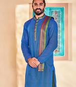  blue cotton kurta