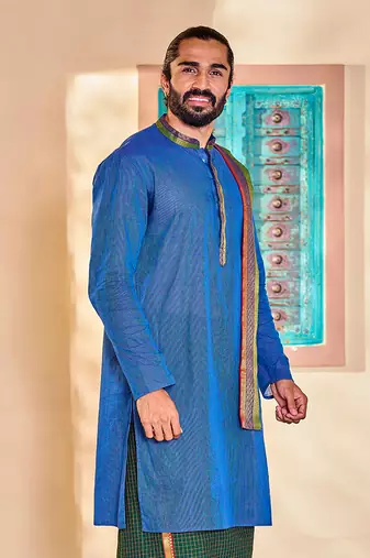  blue cotton kurta