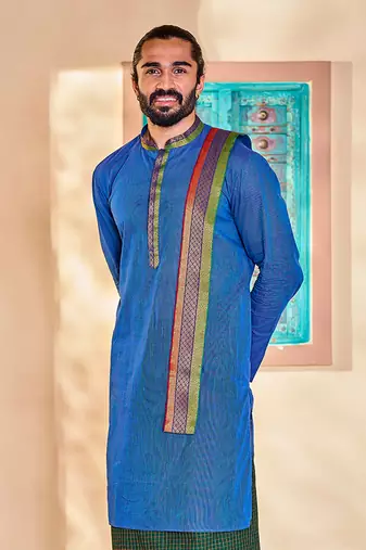  blue cotton kurta