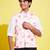 Vastramay yuva boys' multicolor-base-peach nehru jacket