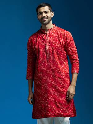  red chinon kurta Only 3