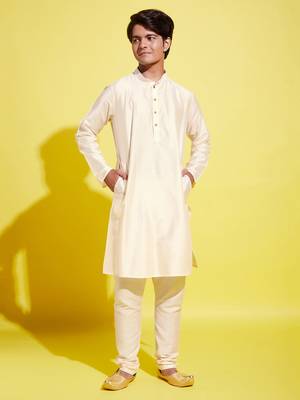 Jbn creationcream kurta pyjama set 1