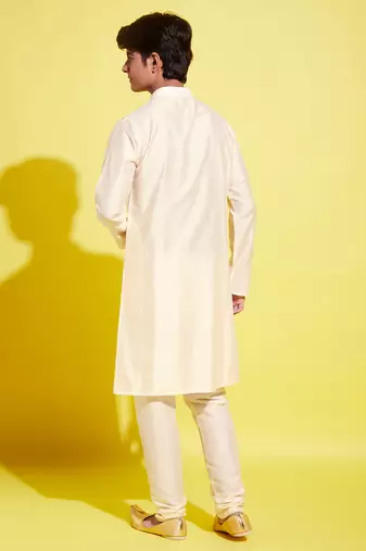 Jbn creationcream kurta pyjama set