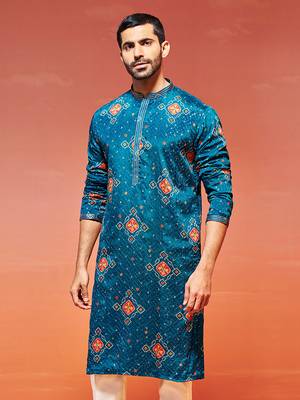  turquoise chinon kurta 1