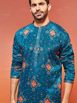  turquoise chinon kurta 2