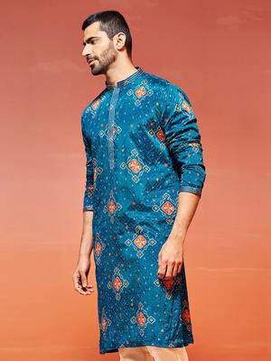  turquoise chinon kurta 4