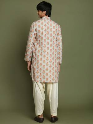multicolor-base-beige and cream kurta patiala set 3