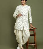  yuva boys' cream sherwani set