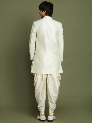  yuva boys' cream sherwani set 3