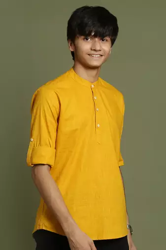  mustard short kurta